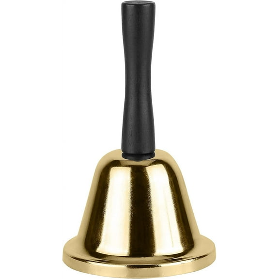Gold Hand Bell, Steel Call Bell for Classroom and Service, 1 Pack | Durable Steel Construction with Comfortable Handle, Loud Ringing Sound for Events, Service and Attention Calls