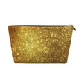thumbnail image 1 of Gold Handbag Purse Tote Organizer Zipper Closure Cosmetic Pouch Bag For Travelling, 1 of 7