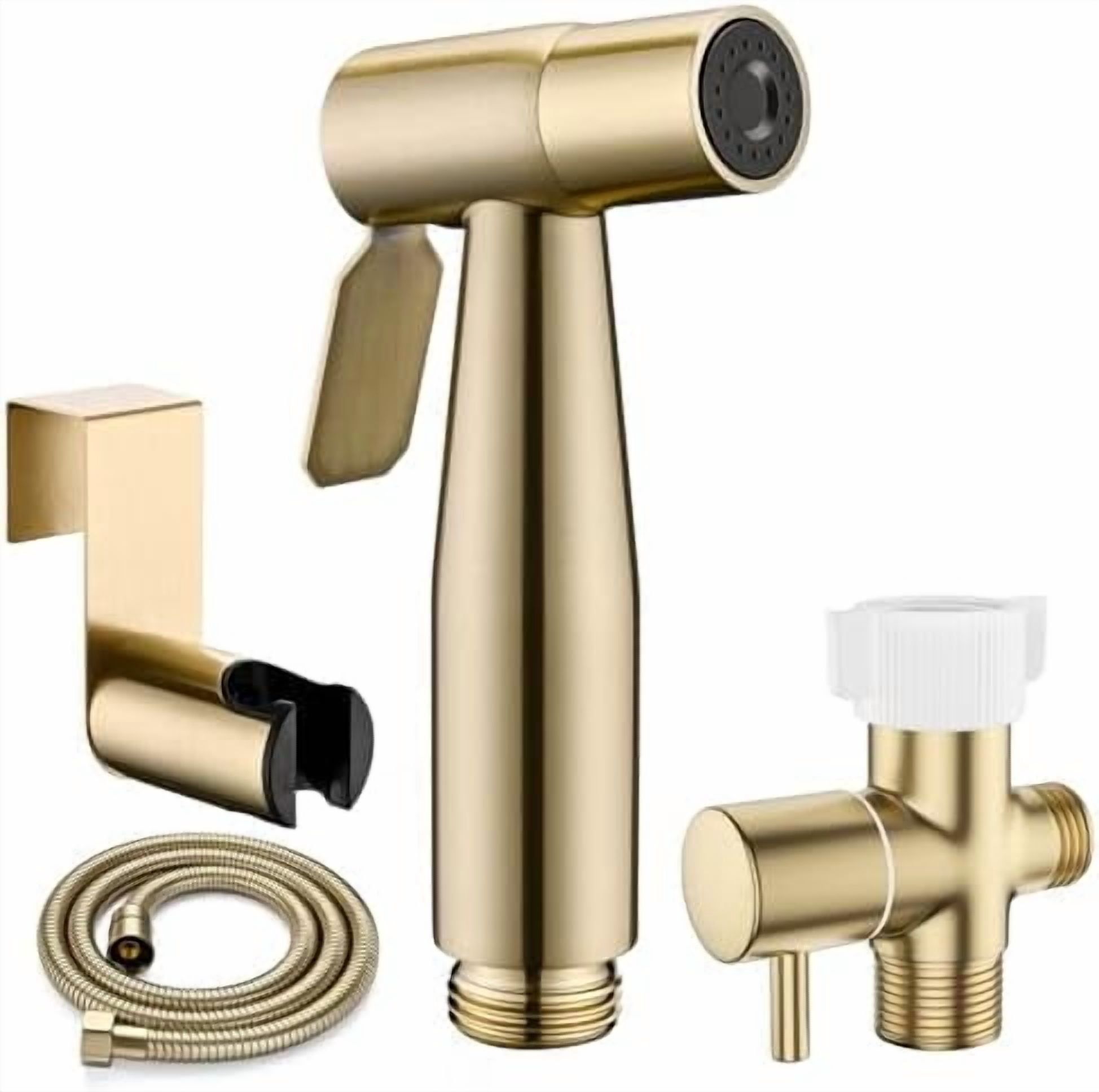 Gold Handheld Bidet Sprayer for Toilet,  Jet Sprayer for Toilet Muslim Shower, Adjustable Bidets Attachment forToilet Feminine Wash
