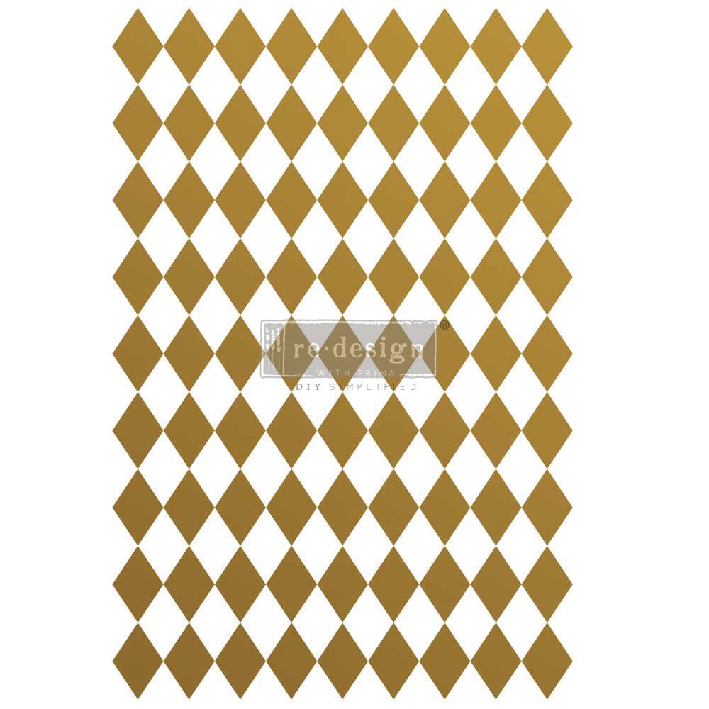 Gold Harlequin Redesign with Prima Transfer