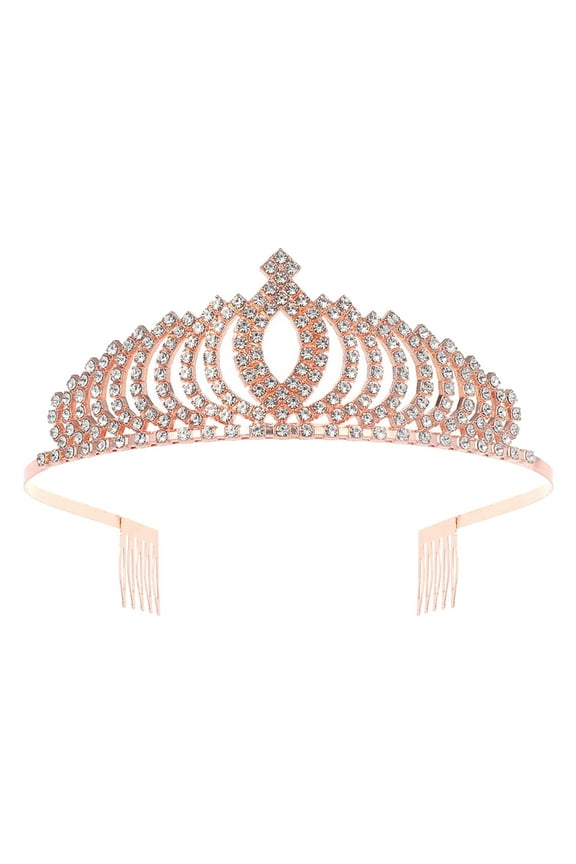 Gold Headband for Women Girls Princess Elegant Crown with Combs Women's Headbands Bridal Wedding Prom Birthday