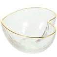thumbnail image 1 of Gold Heart Shaped Bowl Glass Bowls Decorative Clear Dessert Bowls Candy, 1 of 8