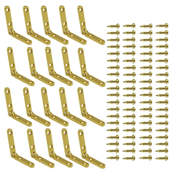 Gold Hinges Set Small Chest Hinges Decorative for Jewelry Boxes & Mini Cabinefs