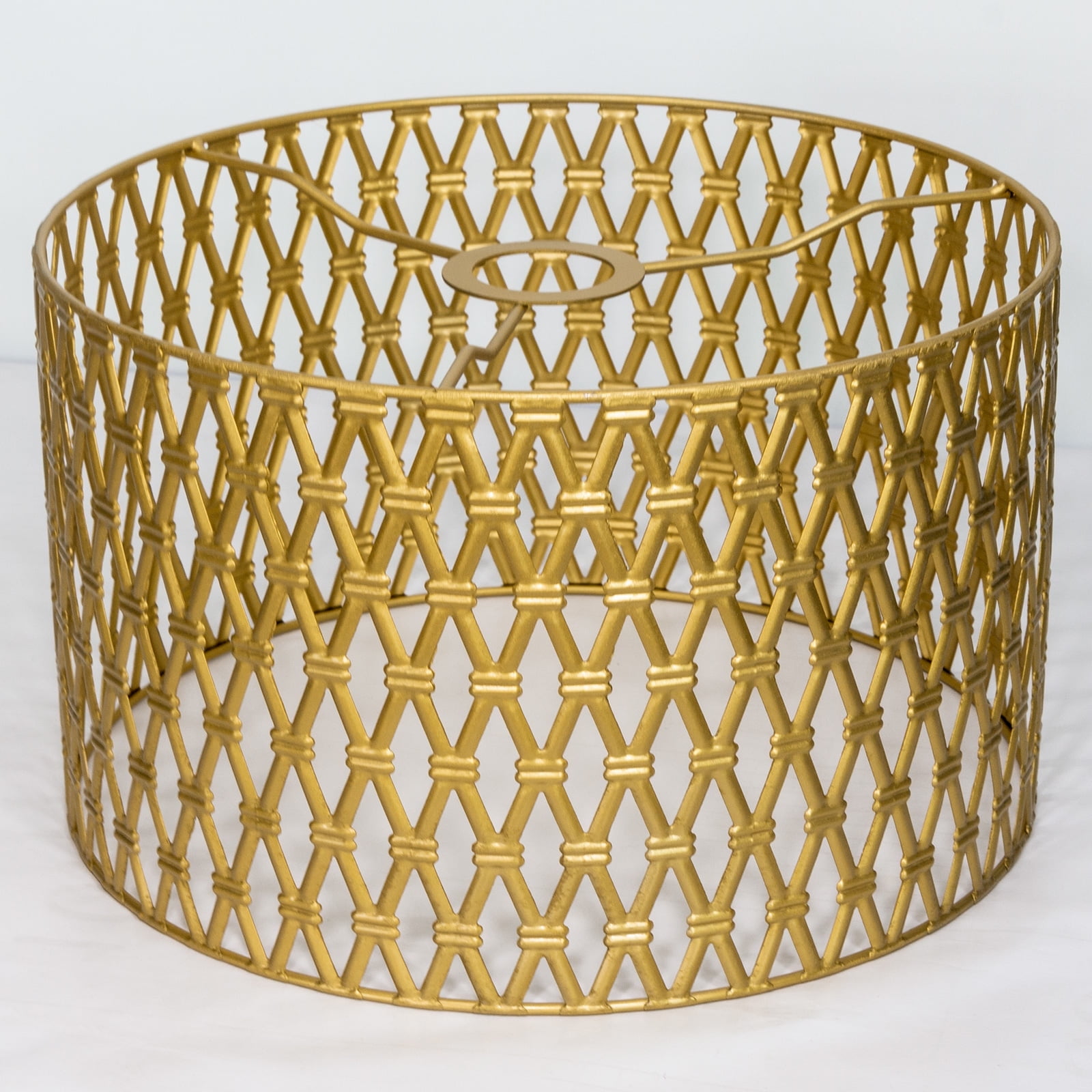Gold Hollow-out Drum Lamp Shades