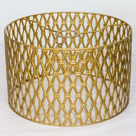 Gold Hollow-out Drum Lamp Shades