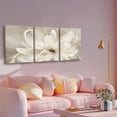 thumbnail image 1 of Gold Home Decor Nature Canvas Wall Art Flowers Pictures for Wall 16x24x3 Piece Wall Painting for Living Room White Wall Decor Bedroom Artwork, 1 of 7