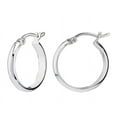 thumbnail image 1 of Gold & Honey 925 Sterling Silver 18mm Click-Top High Polish Hoop Earrings, Adult Female Women, 1 of 3