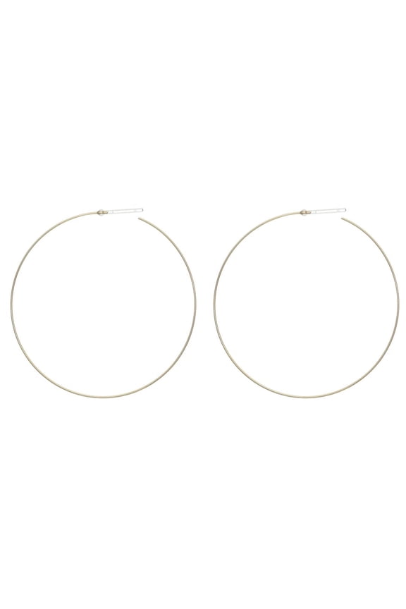 Gold Hoop Dangles Hypoallergenic Earrings for Sensitive Ears Made with Plastic Posts