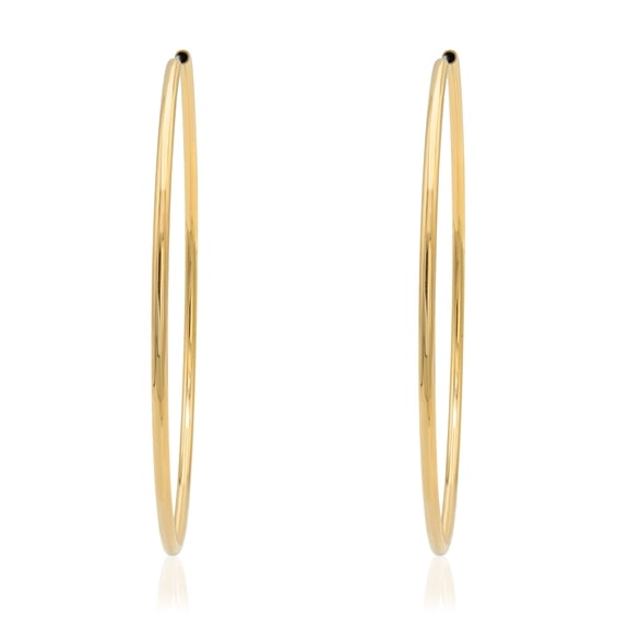 Large Hypoallergenic Gold Tone Hoop Earrings - Classic Fashion Statement Hoops Jewelry Gold