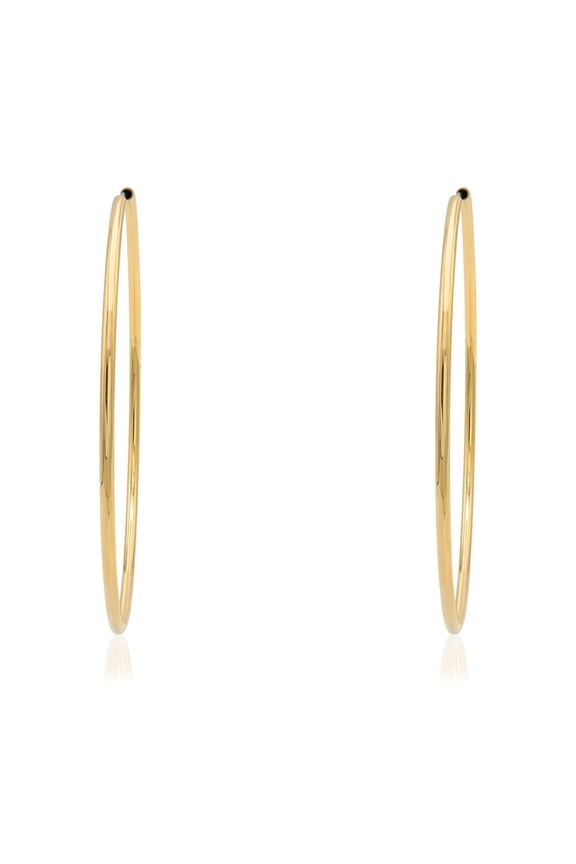 Hypoallergenic Small Gold Tone Hoop Earrings - Classic Lightweight Wire Hoops Jewelry Gold