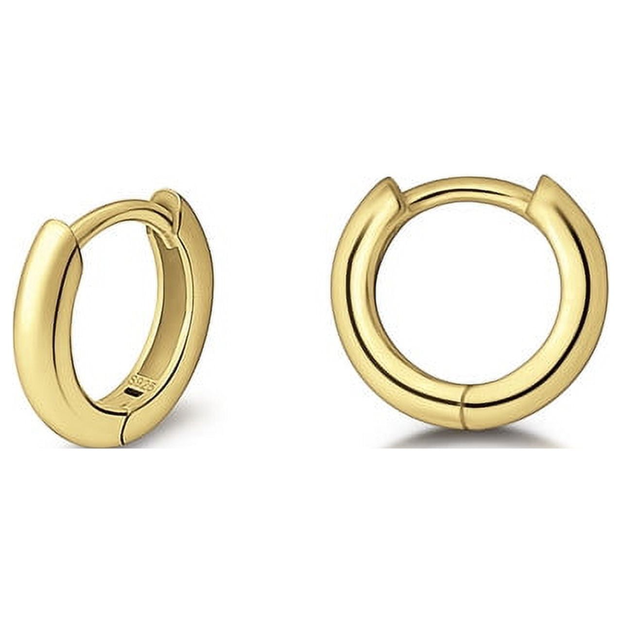 Gold Hoop Earrings - Huggie Hoop Earrings - Sterling Silver Hoop Earrings - Small Hoop Earrings - Cartilage Earrings - Valentines Day Gift For Her