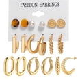 thumbnail image 1 of Gold Hoop Earrings Set For Women, 1 of 3