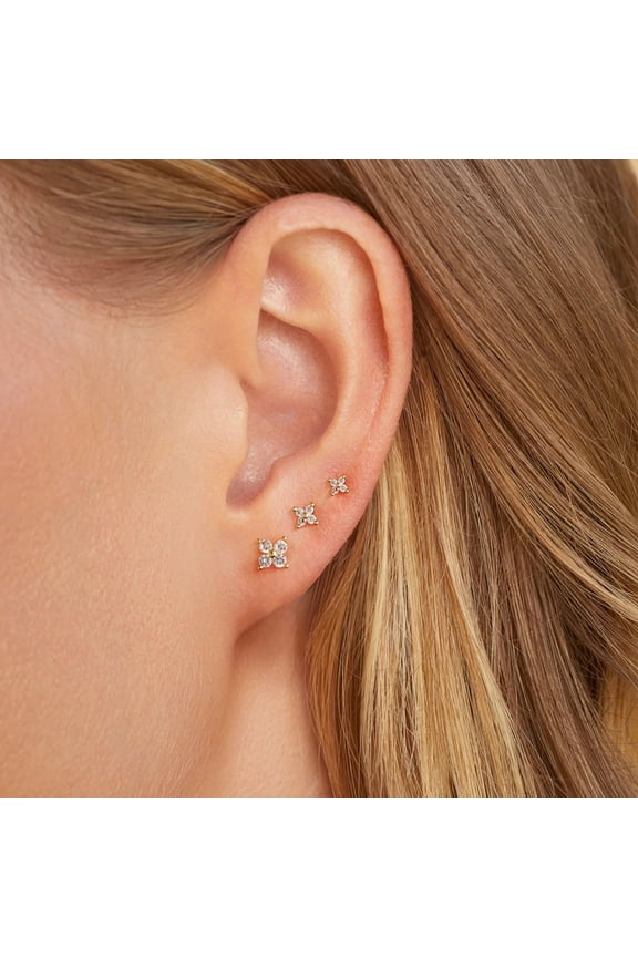 Gold Hoop Earrings For Women, 14K Gold Plated Pearl Hoop Earrings Dainty Earrings Set Hypoallergenic H Ie Earrings For Women Trendy Simple Cartilage Earring Stacks Cute Gold Studs Earrings F[Z2607]