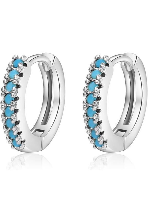 Gold Huggie Earrings for Women Rainbow Hoop Earrings Gold Plated Small Color Cubic Zirconia Cartilage Hoop Earrings Minimalist Personalized Earrings Jewelry Gifts