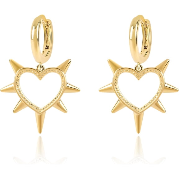 Gold Huggie Hoop Earrings For Women, Gold Plated Sun Moon Star Hoop Dangle Earrings, Huggies Hoop Hypoallergenic Earrings Dainty Jewelry For Wife Anniversary Birthday Wedding Gift For Her[Z1]