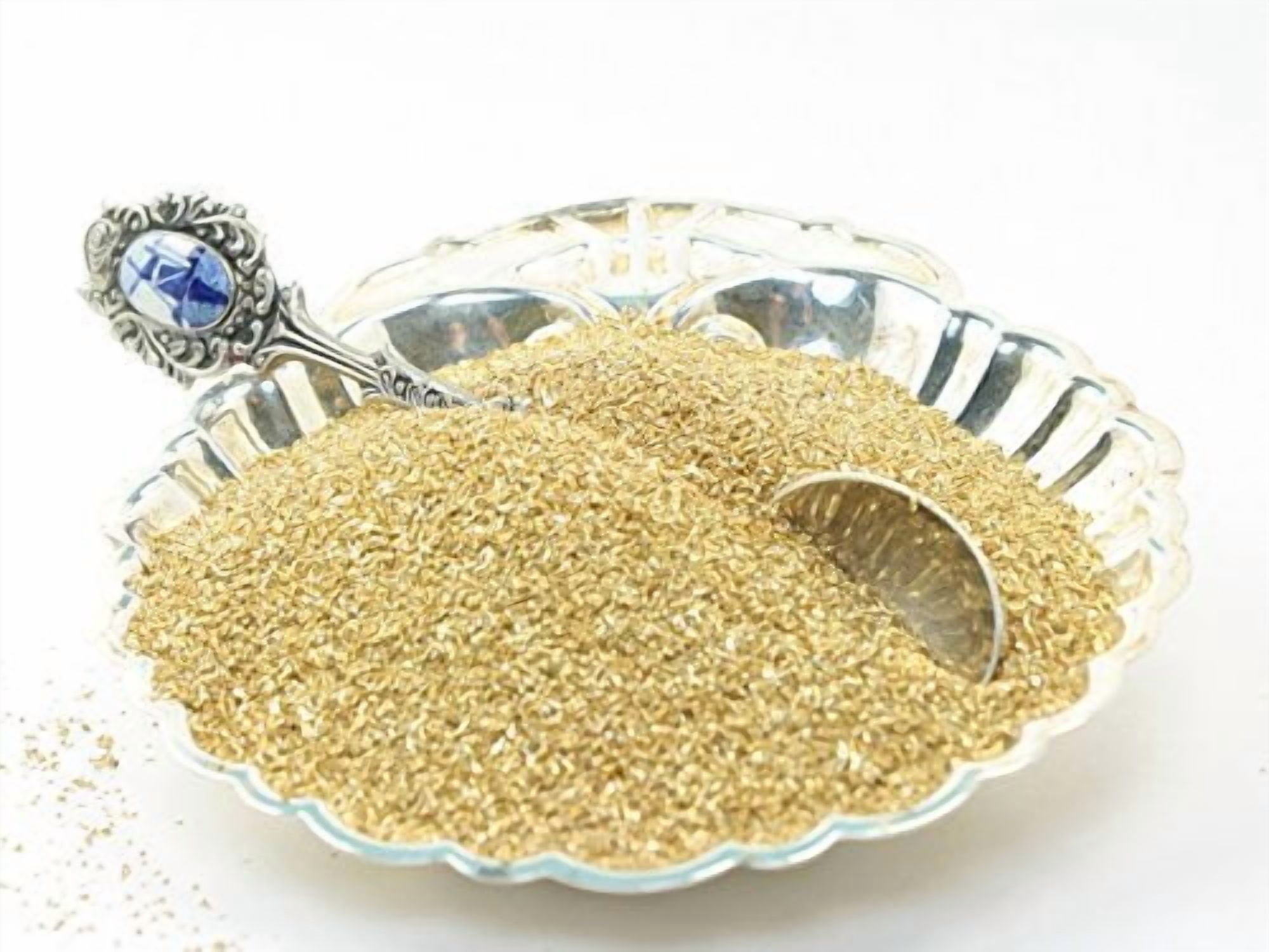 Gold Imported German Glass Glitter - One Pound - Fine 90 Grit (Most Popular Grain Size) Sparkly Glass Glitter - 311-9-007