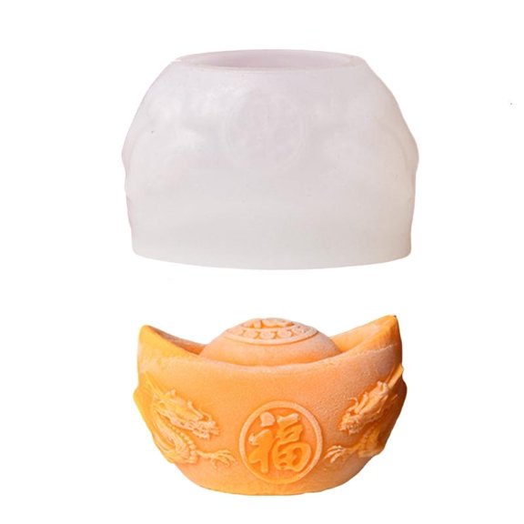 Gold Ingot Shape Silicone Molds Fondant Mousses Cake Molds Pastry Chocolate Molds Baking Decorating Tool Nonstick
