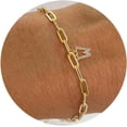 thumbnail image 1 of Gold Initial Bracelets for Women Girls - Dainty 16K Gold Plated Bracelet | 26 Alphabets Bracelets | Monogram Charm Bracelet | Preppy Jewelry | Gold Jewelry for Women | Teen Girls Gifts Stuff, 1 of 7