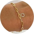 thumbnail image 1 of Gold Initial Bracelets for Women Girls - Dainty 16K Gold Plated Bracelet | 26 Alphabets Bracelets | Monogram Charm Bracelet | Preppy Jewelry | Gold Jewelry for Women | Teen Girls Gifts Stuff, 1 of 5