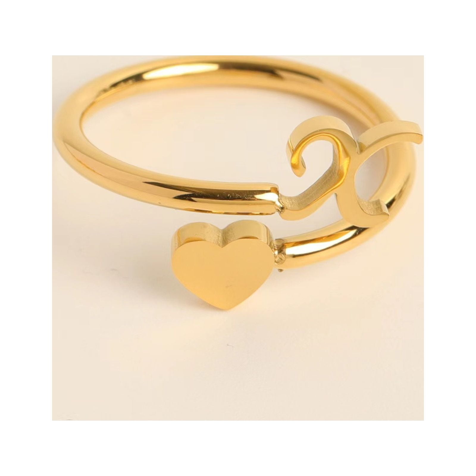 Nwot gold V letter ring alphabet | Letter ring, Gold bangles design, Gold  ring designs