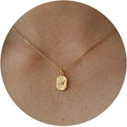 MOXUNLXJ Gold Initial Necklace for Women - Dainty 14K Gold Plated Letter A-Z Pendent Necklace for Women Trendy, Womens Gold Jewelry Necklace Gifts