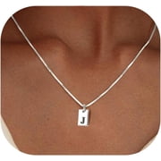 Gold Initial Necklaces For Women Non Tarnish, 14K Gold Plated Dainty Square Letter Pendant Charm Necklace Waterproof A-Z Trendy Thin Chain Name Necklace Personalized Jewelry Gifts[o5257]