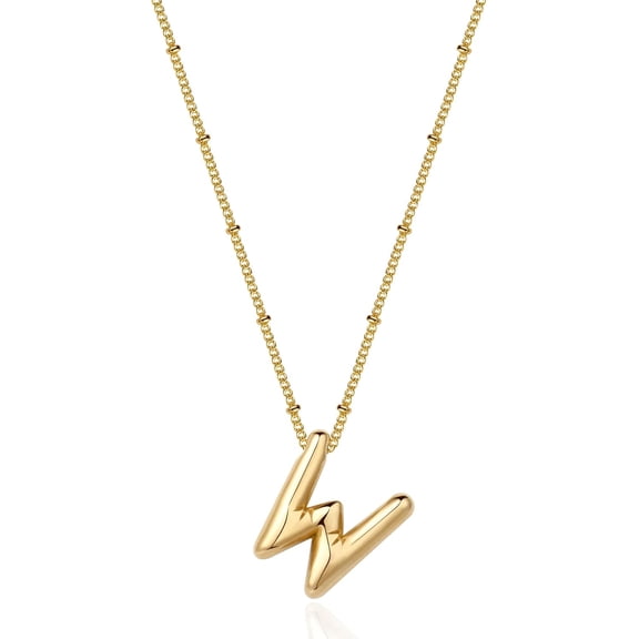 Gold Initial Necklaces for Women 18K Gold Plated Dainty Letter Necklace, A-Z Simple Gold Necklace for Women Trendy[k047]