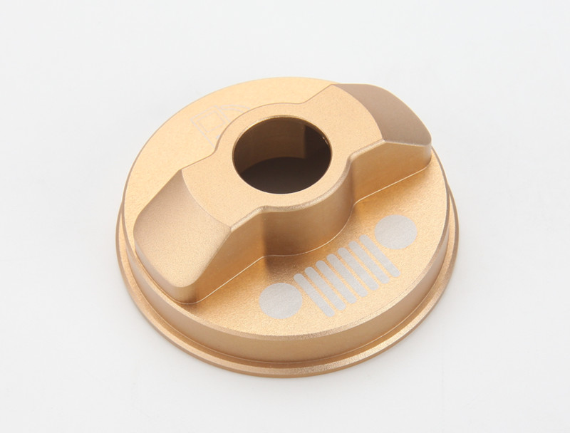 Gold-Inner Fuel Tank Cap for Jeep Wrangler JK, Alloy Oil Filler Tank ...