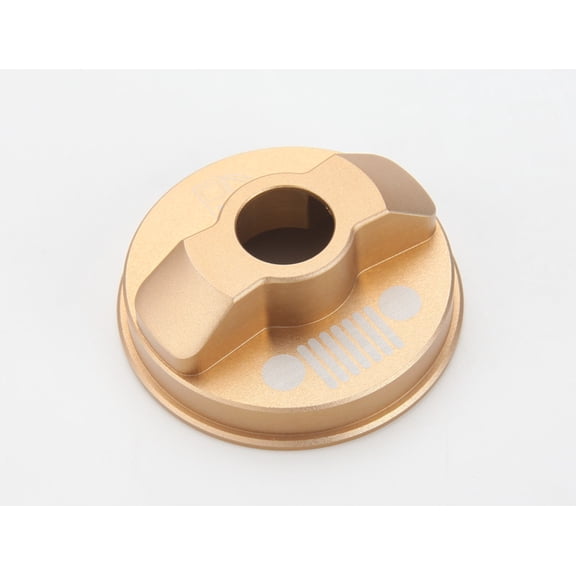 Gold-Inner Fuel Tank Cap for Jeep Wrangler JK, Alloy Oil Filler Tank Cover for Jeep Wrangler JK Unlimited, Rubicon Sahara 2 4-Door sanour