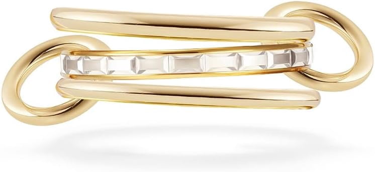 Interlocked Stackable Rings Gold Interlocked Stackable Rings for Women Men Stainless Steel Dainty ...