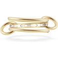 thumbnail image 1 of Gold Interlocked Stackable Rings for Women Men Stainless Steel Dainty Cubic Zirconia Crystal Minimalist Statement Multi-link Ring Unique Two-Toned Connected Thumb Bands Fashion Jewelry Size 6-9, 1 of 10