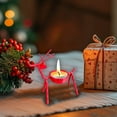 thumbnail image 1 of Gold Iron Reindeer Candle Holder, 4.92in Christmas Tealight Holder & Mantel Ornament, Metal Handicraft for Dining Table Holiday Decor, 1 of 6