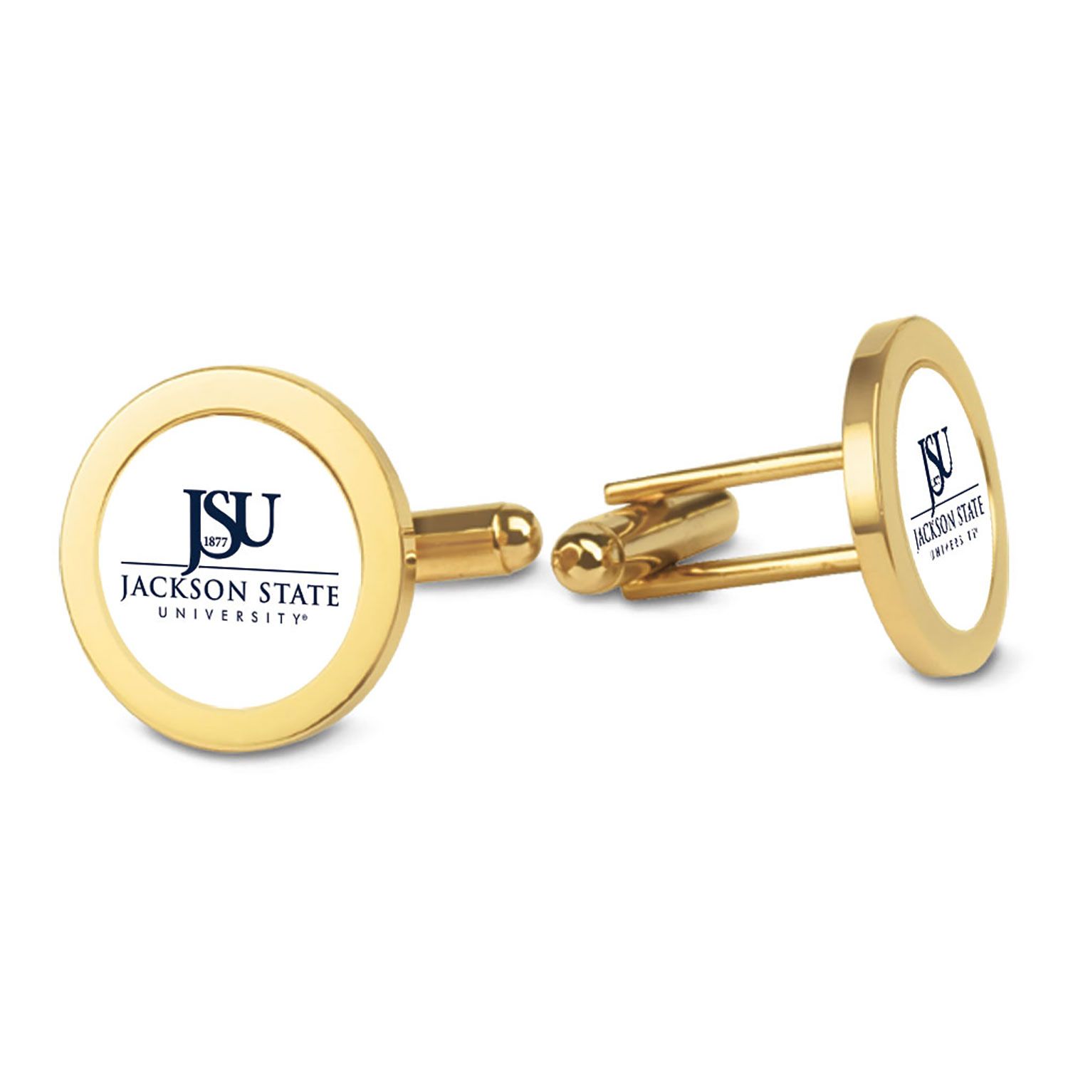 Gold Jackson State Tigers Cufflinks