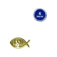 thumbnail image 1 of Gold Jesus fish lapel pin, 1 of 3