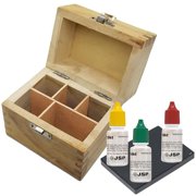 Gold Jewelry Testing Kit 10K 14K 18K with Scratch Stone and Wooden Storage Box