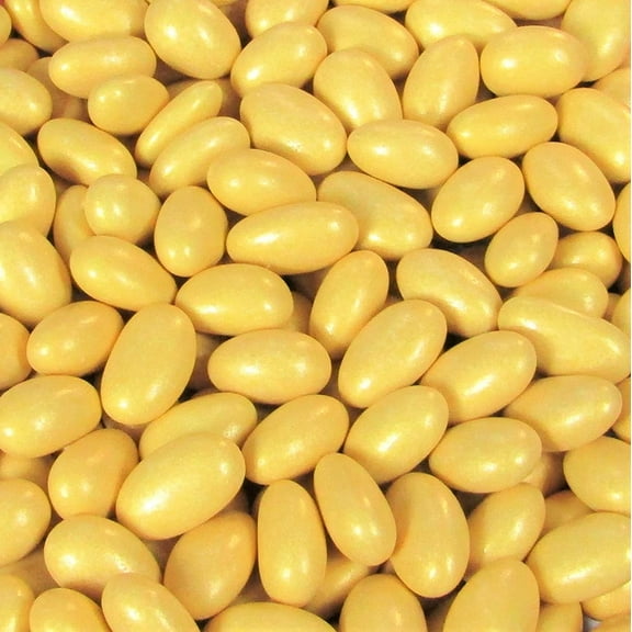 Gold Jordan Almonds by Its Delish, 5 LBS Bulk  Candied Almond Nut with Sweet Hard Candy Coating - Bulk Wedding Favors and Party Buffets, Gold Theme Parties - Vegan & Kosher
