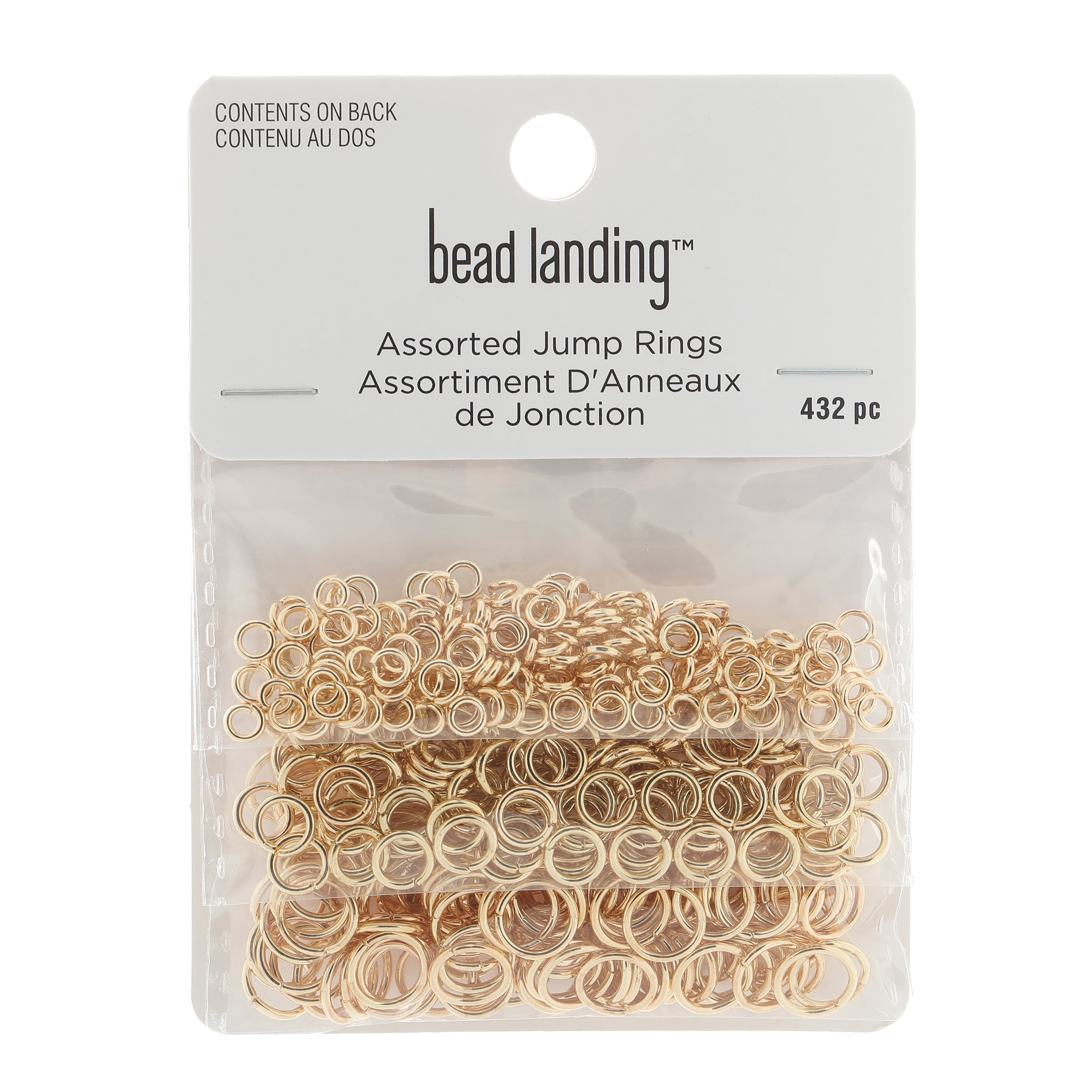 Gold Jump Rings by Bead Landing – 432 Pieces Each (5,184 Total) in Multiple Sizes for Jewelry Making - 12 Pack