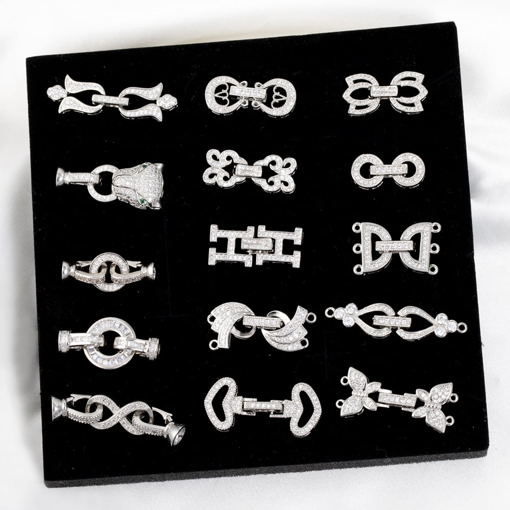 Gold Juya 1 2Pcs Lot 18K Gold Silver Plated Fasteners Accessories