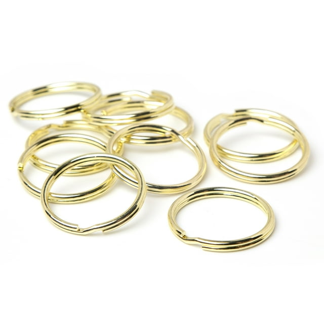 Gold Keychain Key Rings-10 Piece Set