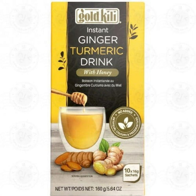 Gold Kili Instant Ginger Turmeric Drink Honey 10 Sachets - Walmart.com