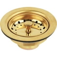 thumbnail image 1 of Gold Kitchen Sink Drain Assembly with Black Sink Strainer 3-1/2 Inch & 430 Stainless Steel Screws. Fit for 3.5 Inch Kitchen Sink. All Stainless with Removable Strainer Basket and Drain, 1 of 1