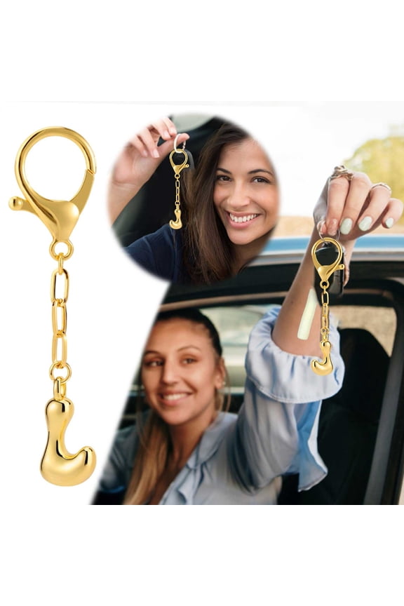 Gold L Letter Keychain Charm Durable Copper Metal Key Ring Accessory For Men Women Everyday Use15021
