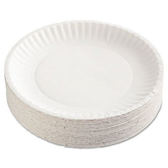 Gold Label Coated Paper Plates, 9" Dia, White, 100/pack, 10 Packs/carton | Bundle of 2 Cartons