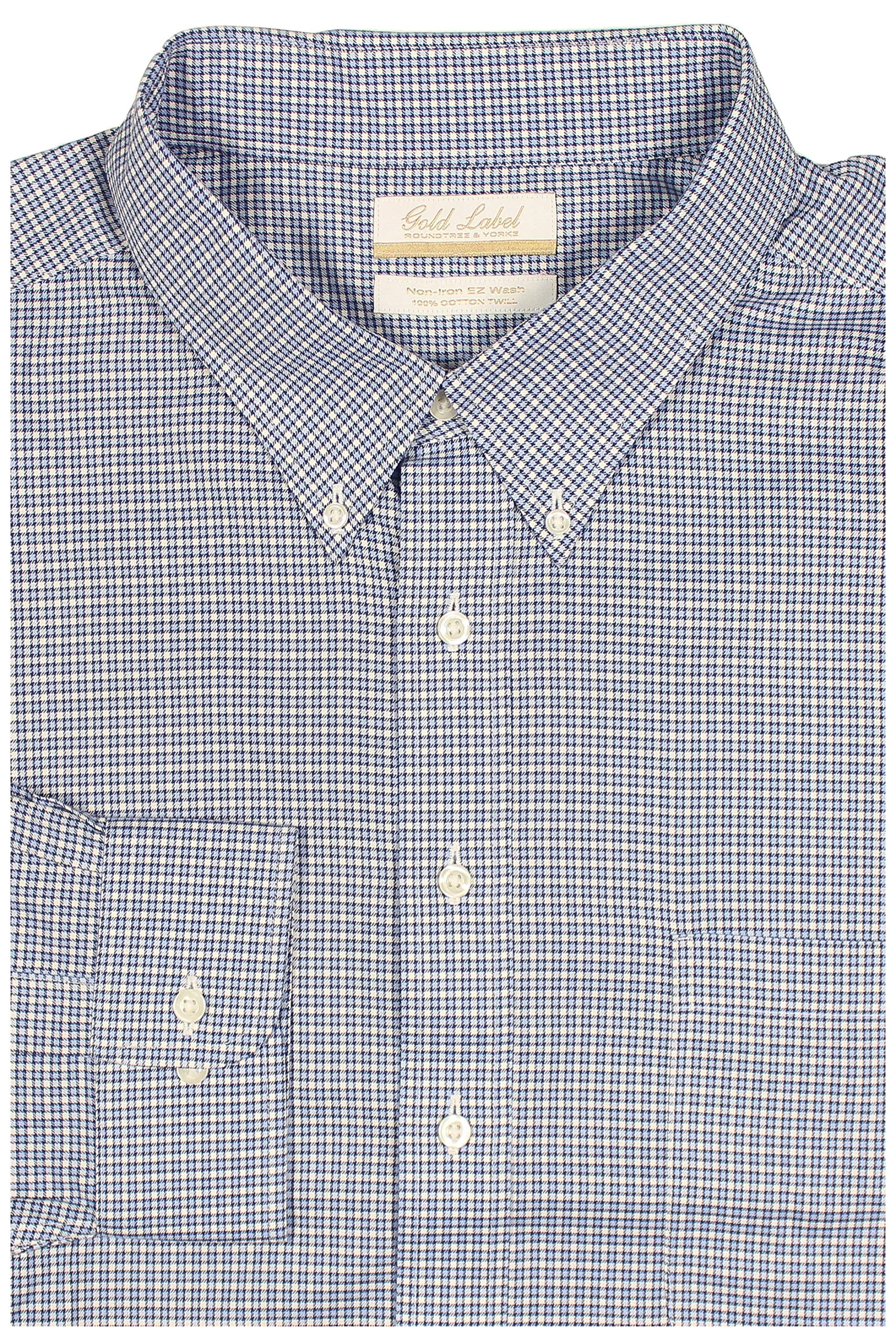 Gold Label Men's Big and Tall NonIron Dress Shirt Button Down Collar