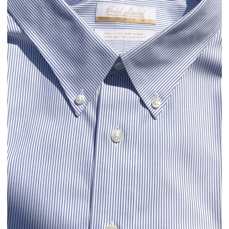 roundtree yorke gold label dress shirts & Full-Fit Button-Down Collar STRIPE Shirt 3XT TALL 19/ 37 size 000