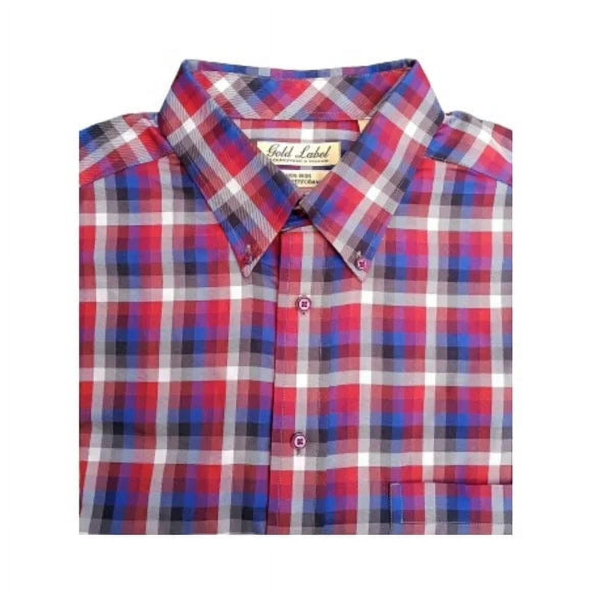 Gold Label Roundtree and Yorke Plaid NonIron Men's Collar Button Down