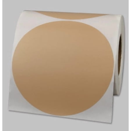 Gold Labels 4 inch Round Color Coding Dots Stickers 300 Labels Per Roll (Brown)
