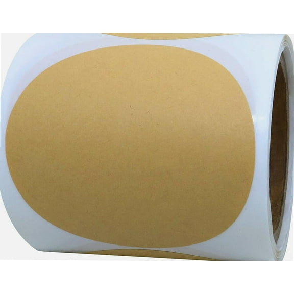 Gold Labels 4 inch Round Color Coding Dots Stickers 300 Labels Per Roll (Kraft)