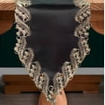 thumbnail image 1 of Gold Lace Black Table Runner - Dresser Scarf European Embroidery - Perfect for Fall Autumn Thanksgiving Kitchen Dining Room Home Decor Wedding Receptions - 14 x 108 inches - The Anyce Collection, 1 of 8