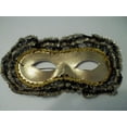 thumbnail image 1 of Gold Lace Trim Mardi Gras Mask Masquerade Ball Party, 1 of 1
